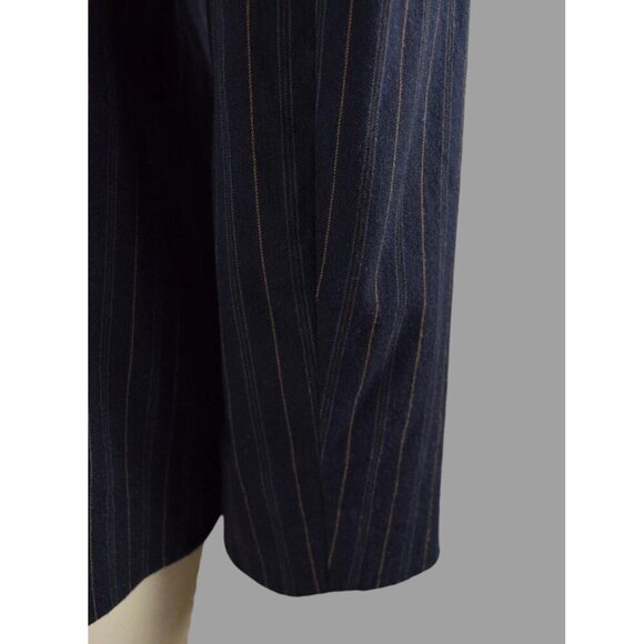 LES COPAINS VINTAGE STRIPED BLACK BUTTON UP JACKET - Picture 6 of 7